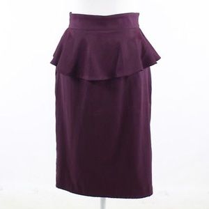 Shabby Apple Eggplant Peplum Skirt - Size L